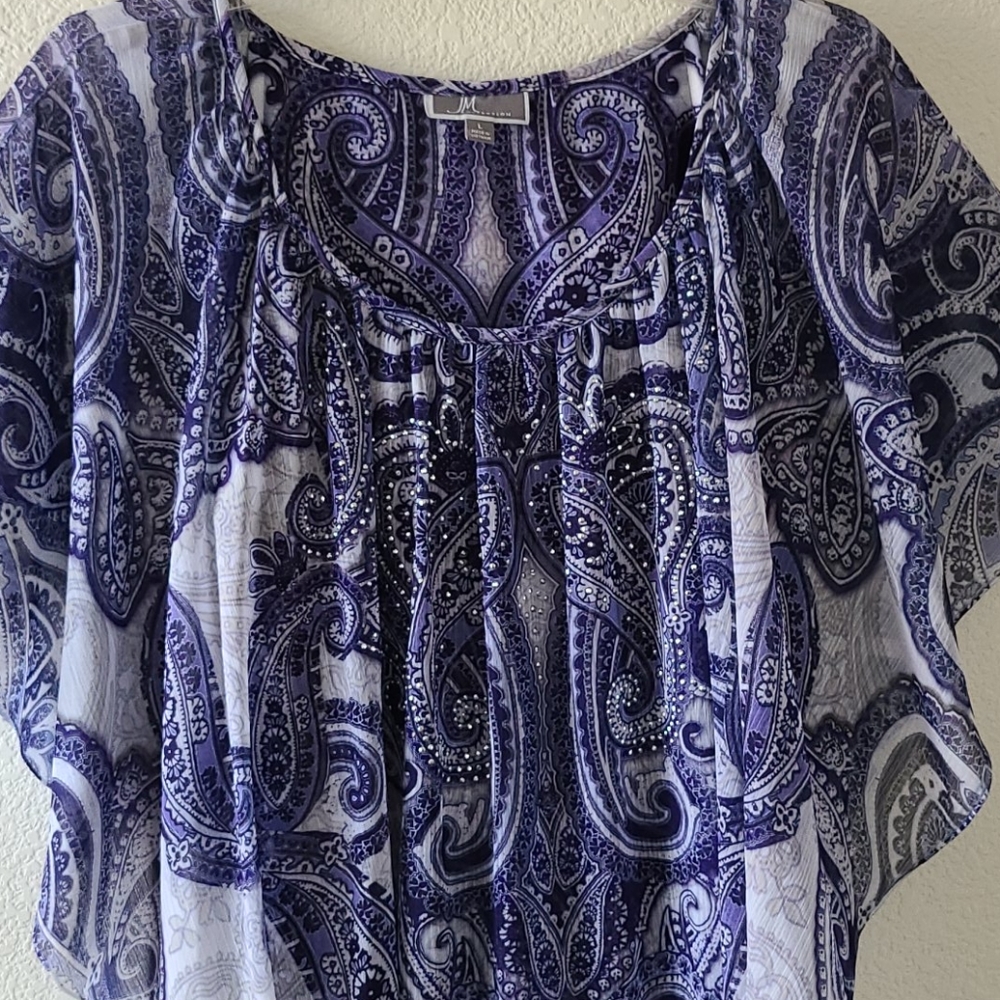 Embellished Flutter Layered Top - image 2